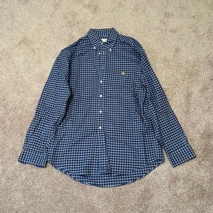 Brooks Brothers Long Sleeve Button Down Original Polo Shirt 346 Blue Medium